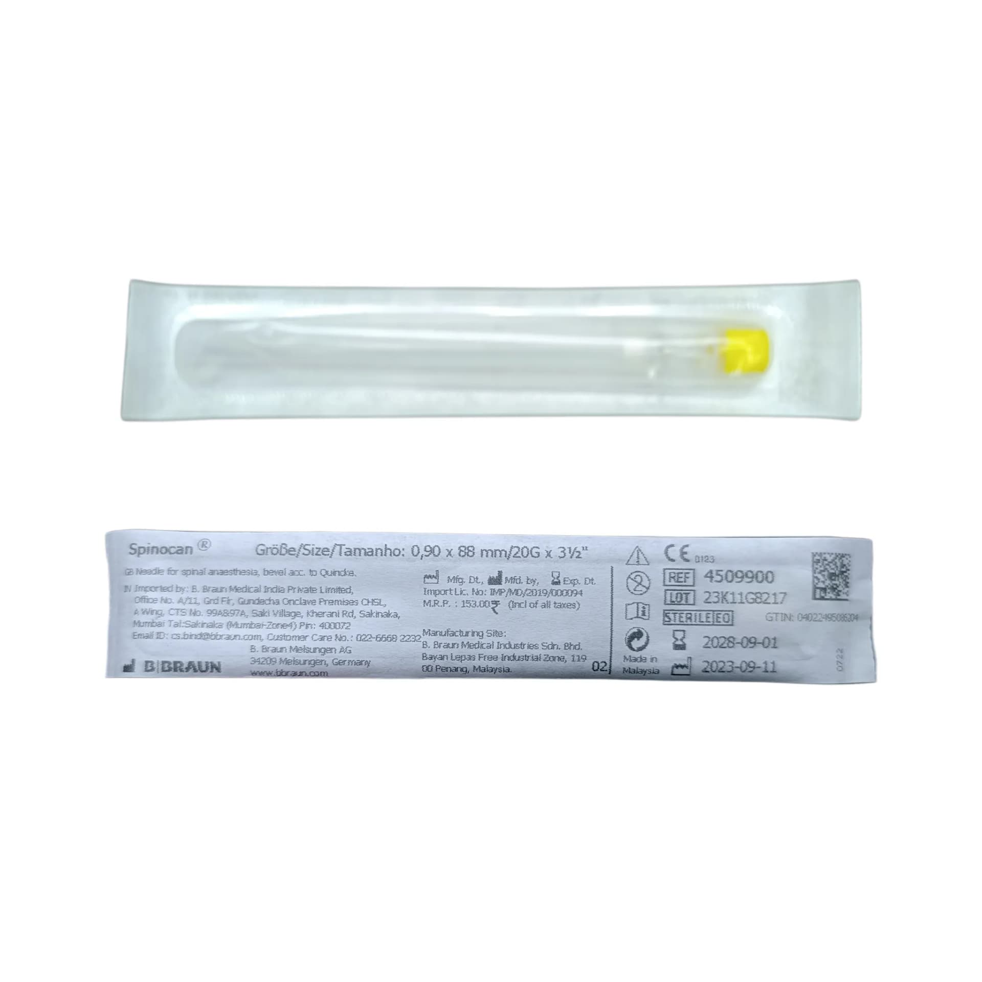 B-Braun Spinocan Spinal Needle 20G