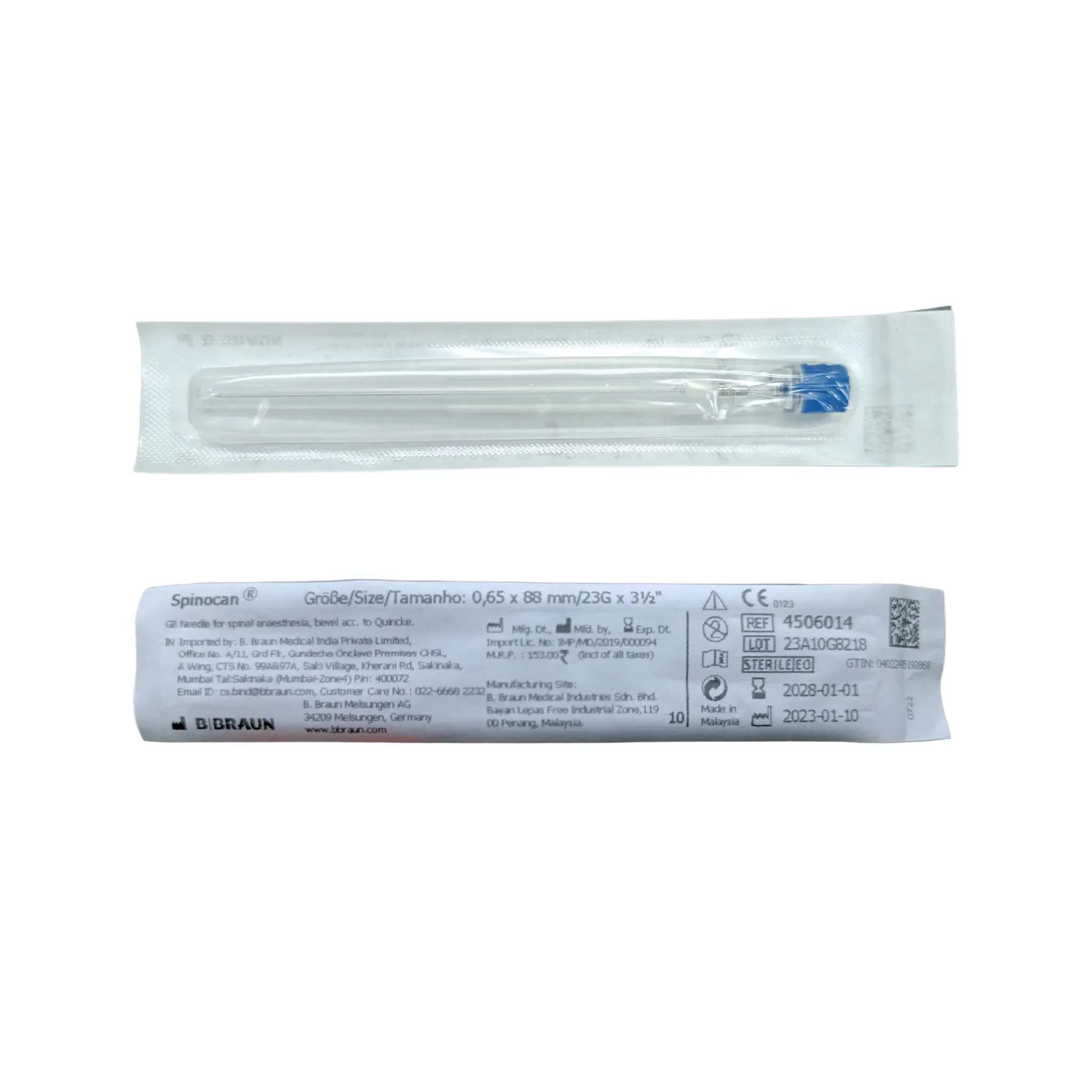 B-Braun Spinocan Spinal Needle 23G
