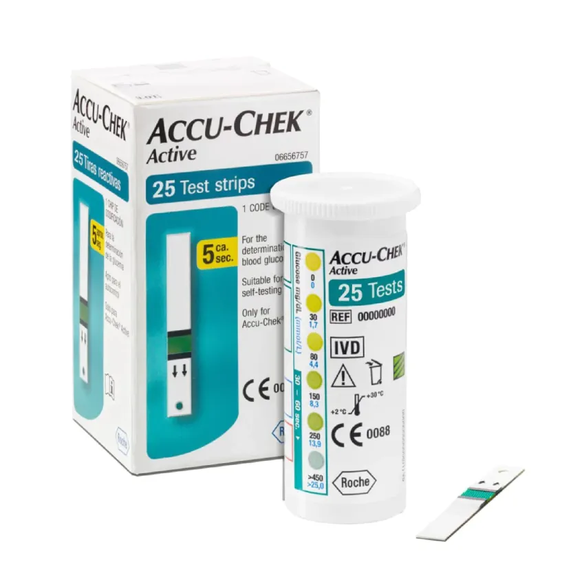 Accu-Chek Active Blood Glucose Test Strip - 25 Pcs